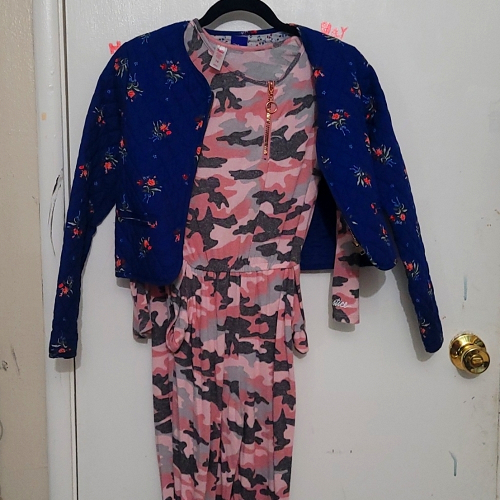 A coat and a jumpsuit